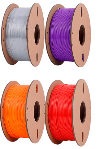 3D Printing PETG Filament 1.75mm, Rapid PETG Filament, 3D Printer Filament No-Tangling, Dimensional Accuracy +/- 0.02mm 1kg for 3D Printing (4Pcs D, 26ft L)