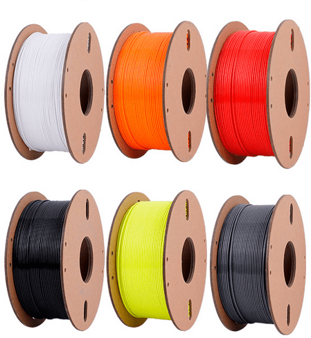 3D Printing PETG Filament 1.75mm, Rapid PETG Filament, 3D Printer Filament No-Tangling, Dimensional Accuracy +/- 0.02mm 1kg for 3D Printing (6Pcs C, 26ft L)