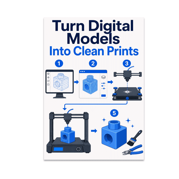 3D Printing Reference Poster - Maker Enthusiast - 13x19 Poster Print