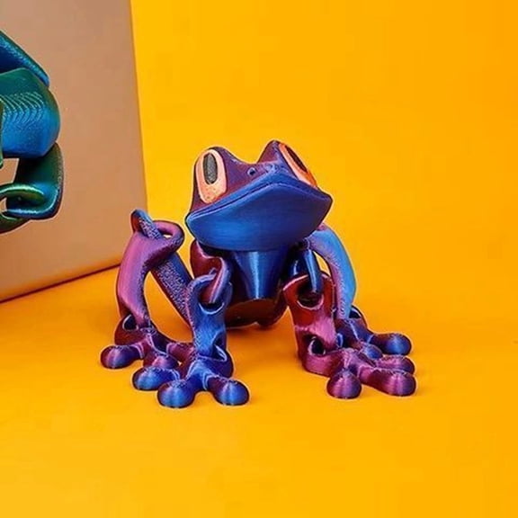 3D Printing Simulation Tree Frog Joint Movable Frog Kitchen Home Decoration Animal Desk Toy Refrigerator Magnet B
