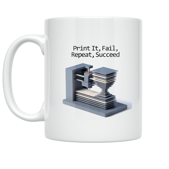 3D Printing Success - Maker Culture Enthusiast - 11 oz Ceramic Coffee Mug