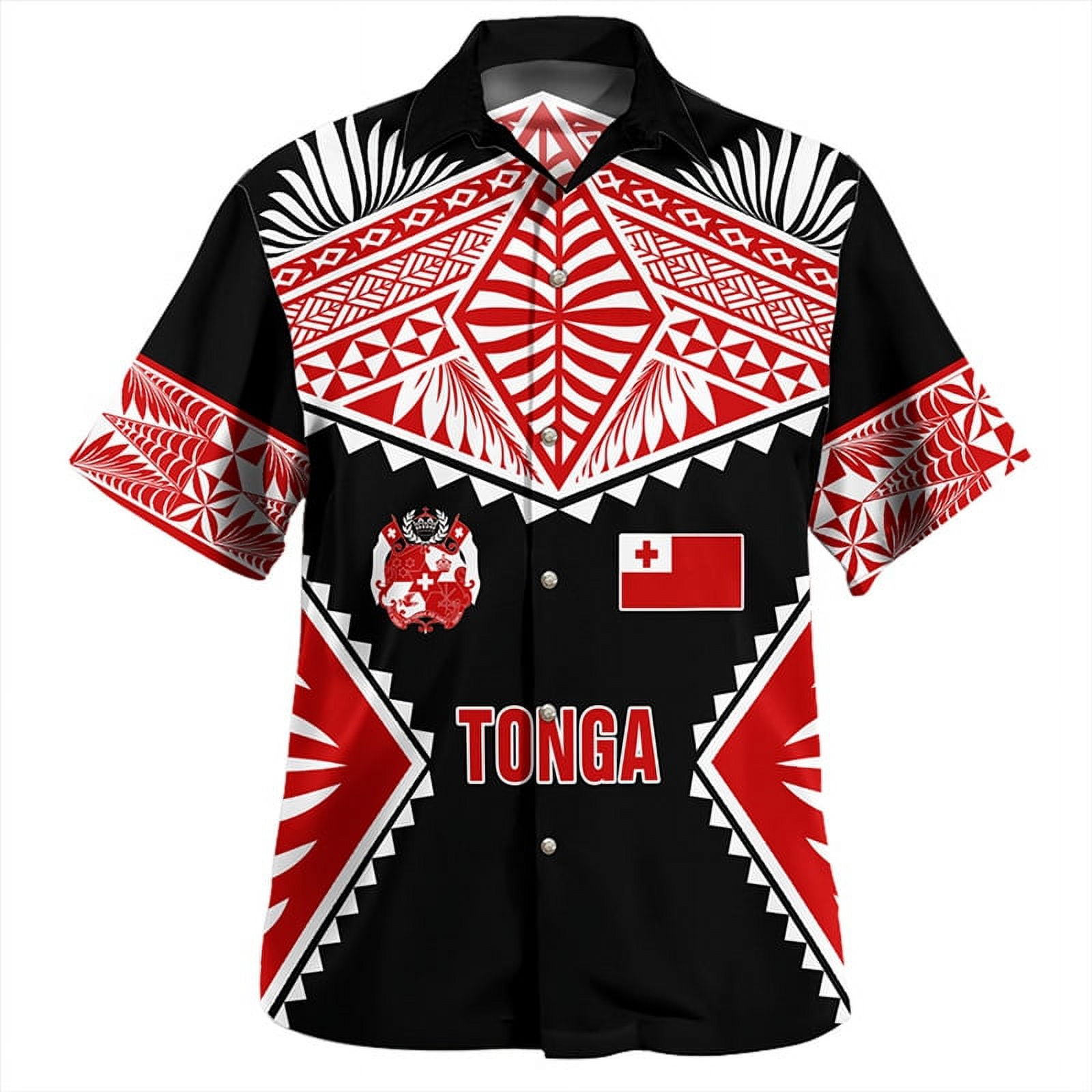 3D Printing The Kingdom Of Tonga National Flag Shirts Men Tonga Emblem ...