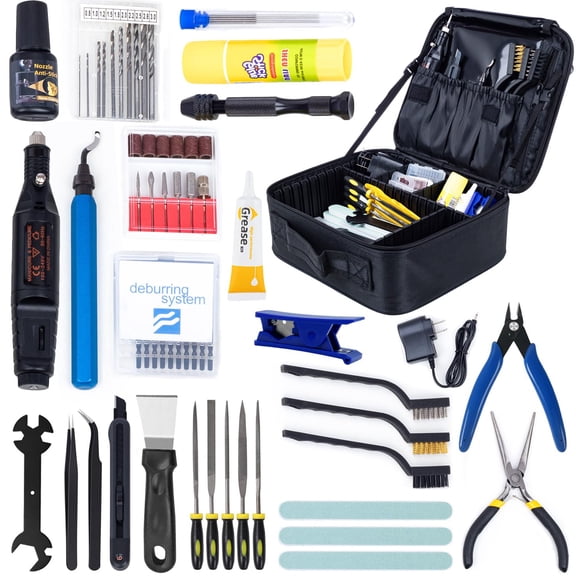 3D Printing Tool Set with Bag Printer Tools Features a deburring Tool,Surface Smoothing,and Scraper for Model cleanup,Wire Cutter,and Precise Drilling.