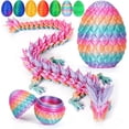 thumbnail image 1 of 3D Printing Toys - 12" 3D Printed Dragon&Egg Cool 3D Printed Articulated Crystal Dragon Toy for Ages 8+ (L-random Candy), 1 of 6