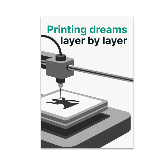 3D Printing Wall Art - Maker Enthusiast - 13x19 Poster Print