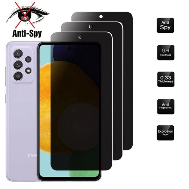 3D Privacy Tempered Glass For Samsung A03 Core A10 A21S Antispy Screen