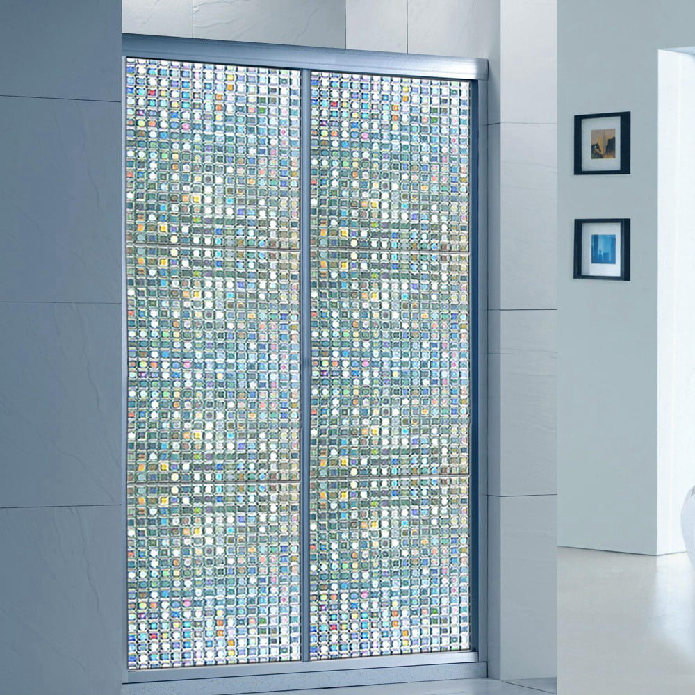 3D Privacy Window Films Sticker Non Adhesive Static Cling Reusable