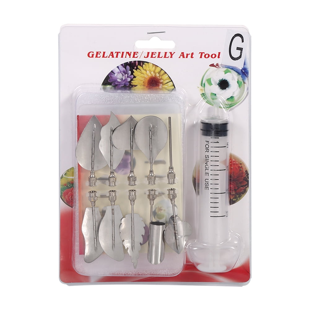 3D Pudding Cake Decorating DIY Tool Set 10 Needles 1 Syringe Gelatin