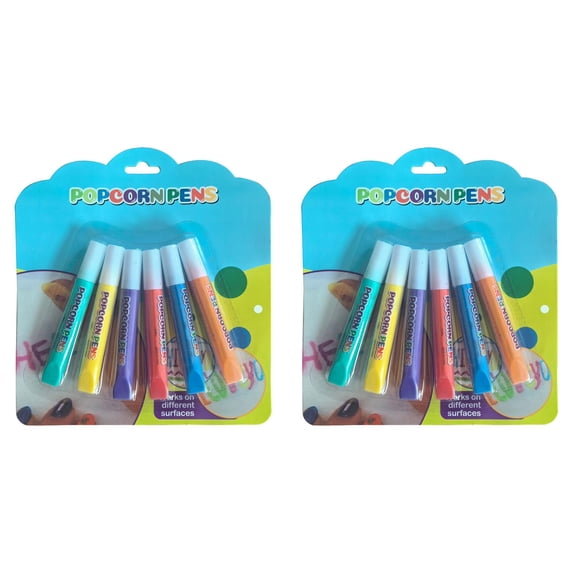 3D Puff Paint Pen Set (2 Set) – 6 Colors Bubble Painting Pens for Kids, 10ml Each (60ml Total), Heat Activated Raised Effect | DIY Craft Marker for Greeting Cards, Scrapbook & School Art Projects