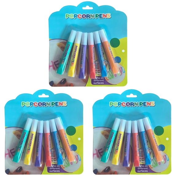 3D Puff Paint Pen Set (3 Set) – 6 Colors Bubble Painting Pens for Kids, 10ml Each (60ml Total), Heat Activated Raised Effect | DIY Craft Marker for Greeting Cards, Scrapbook & School Art Projects