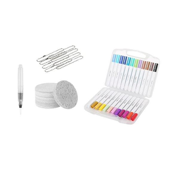 3D Puff Painting Kit,Magic Expanding Texture Art with 10 Foam Canvases, 24 Markers & Water Pen, DIY Popcorn Sponge Craft for Children (5.9x5.9x3.9in)