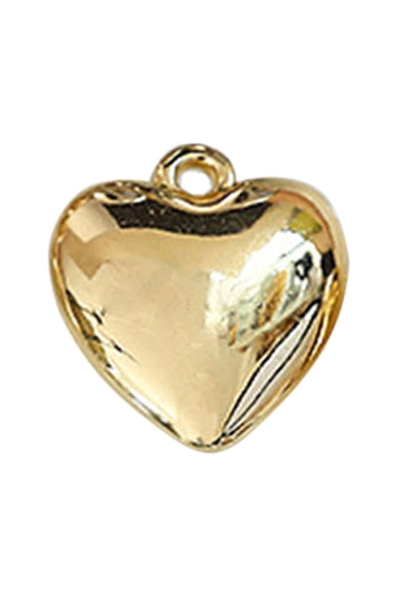 3D Puffy Heart Charms Solid-Ball Beads Charms Love Heart Pendant Charm DIY Earrings Necklace Jewelry Making Supplies