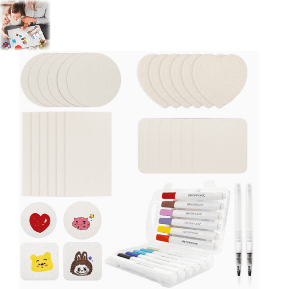 3D Puffy Paint Kit for Kids Foam Texture Painting Set with Markers Sensory Art Supplies for DIY Crafts Easter Birthday Party Activities(x)