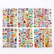3D Puffy Stickers for Kids Toddlers Boys Girls 24 sheets, Children Stickers Variety for Child Gifts, Teacher Reward, Craft, Scrapbook, Animal Vehicle Fruit Food Heart Star Car Dinosaur Sticker Bulk