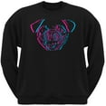 thumbnail image 1 of 3D Pug Face Black Adult Crew Neck Sweatshirt, 1 of 1
