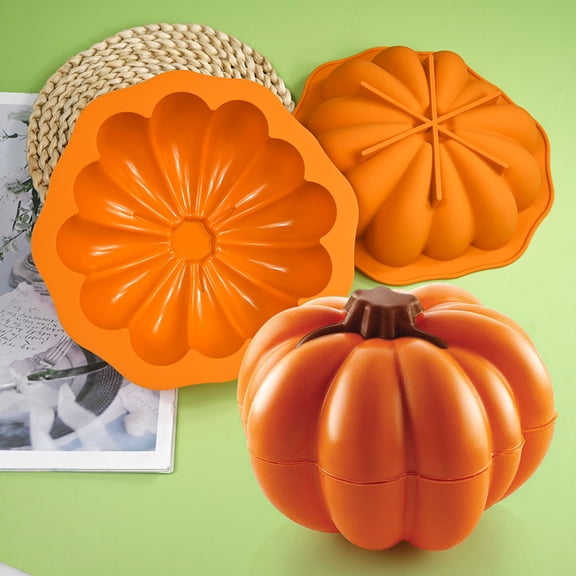 3D Pumpkin Cake Pan Non Stick Pumpkin Baking Mold For Halloween Thanksgiving Cake Making