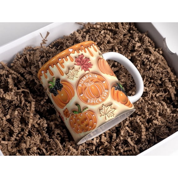 3D Pumpkin Inflated Mug Puff Spice Life Mug