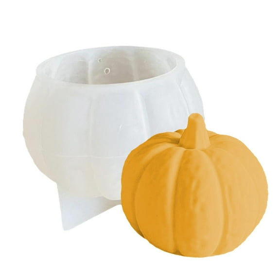 3D Pumpkin UV Epoxy Resin Silicone Mold Casting Mold for DIY Ice Soap Candle Aromatherapy Table Home Ornaments Halloween Decoration Crafts Medium