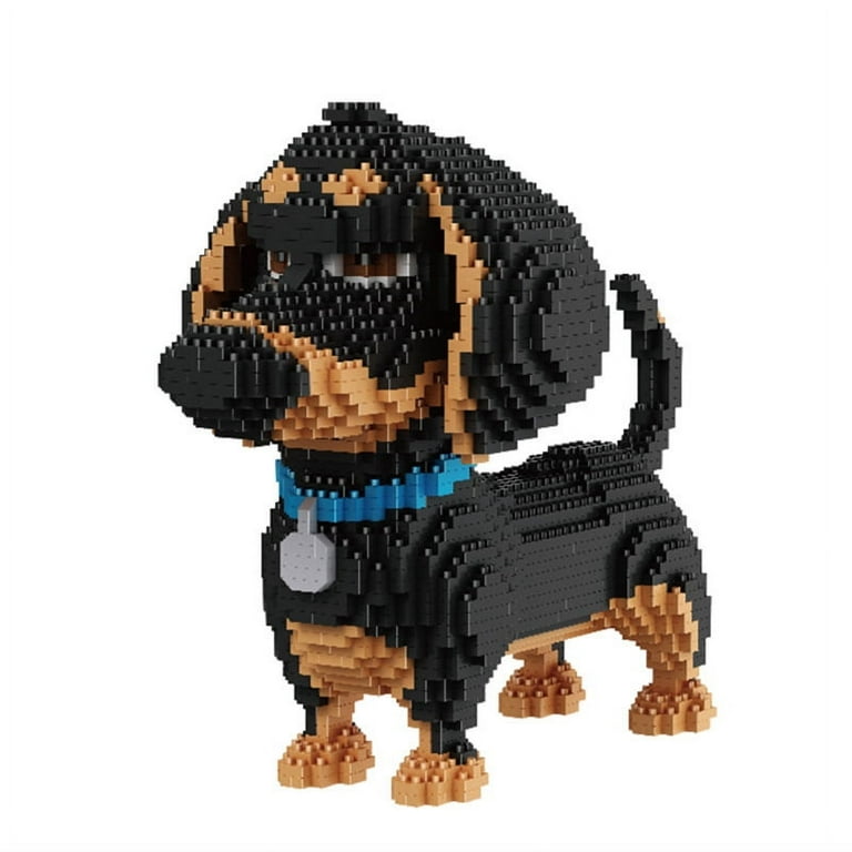 3D Puzzle 2100 Pcs Mini Blocks Dog Building Blocks Set - Your Very Own Mini Pet Companion Nano Block Kit - 14 Years Old and Up