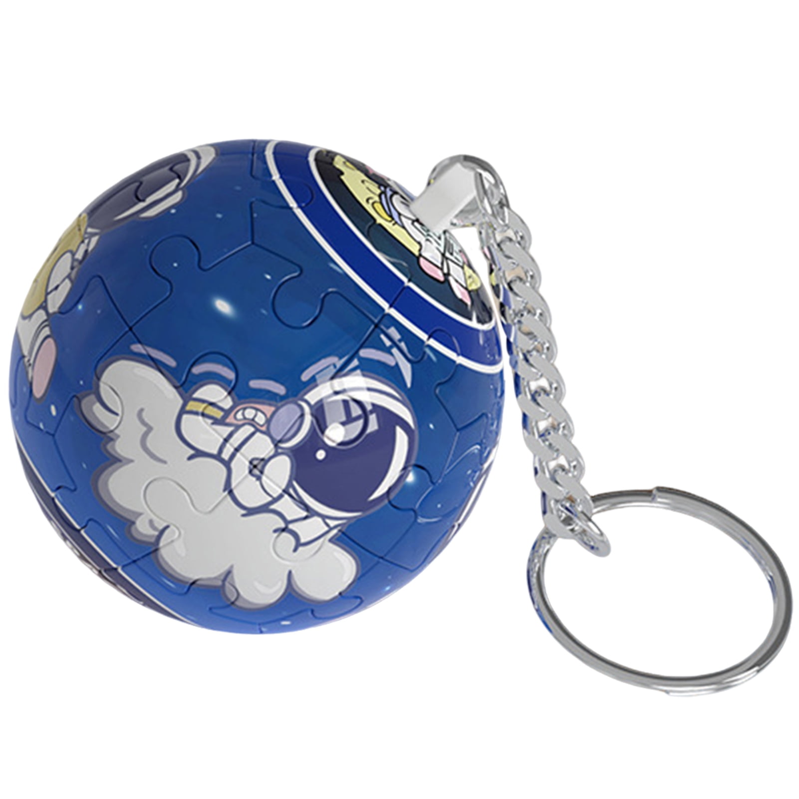 3D Puzzle Keychain Creative Ball-shaped Design Portable Decorative