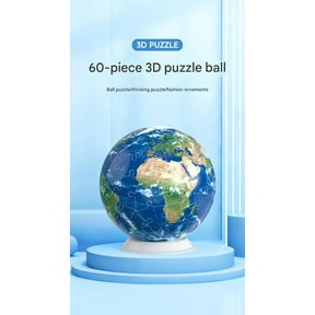 3D Puzzle World Globe for Kids & Adults Interactive Educational Learning Aid with Stand Ages 5-12 Large/Small Earth Ball for Desk/Classroom National Geography Map Ball Set World Globes terraqueo