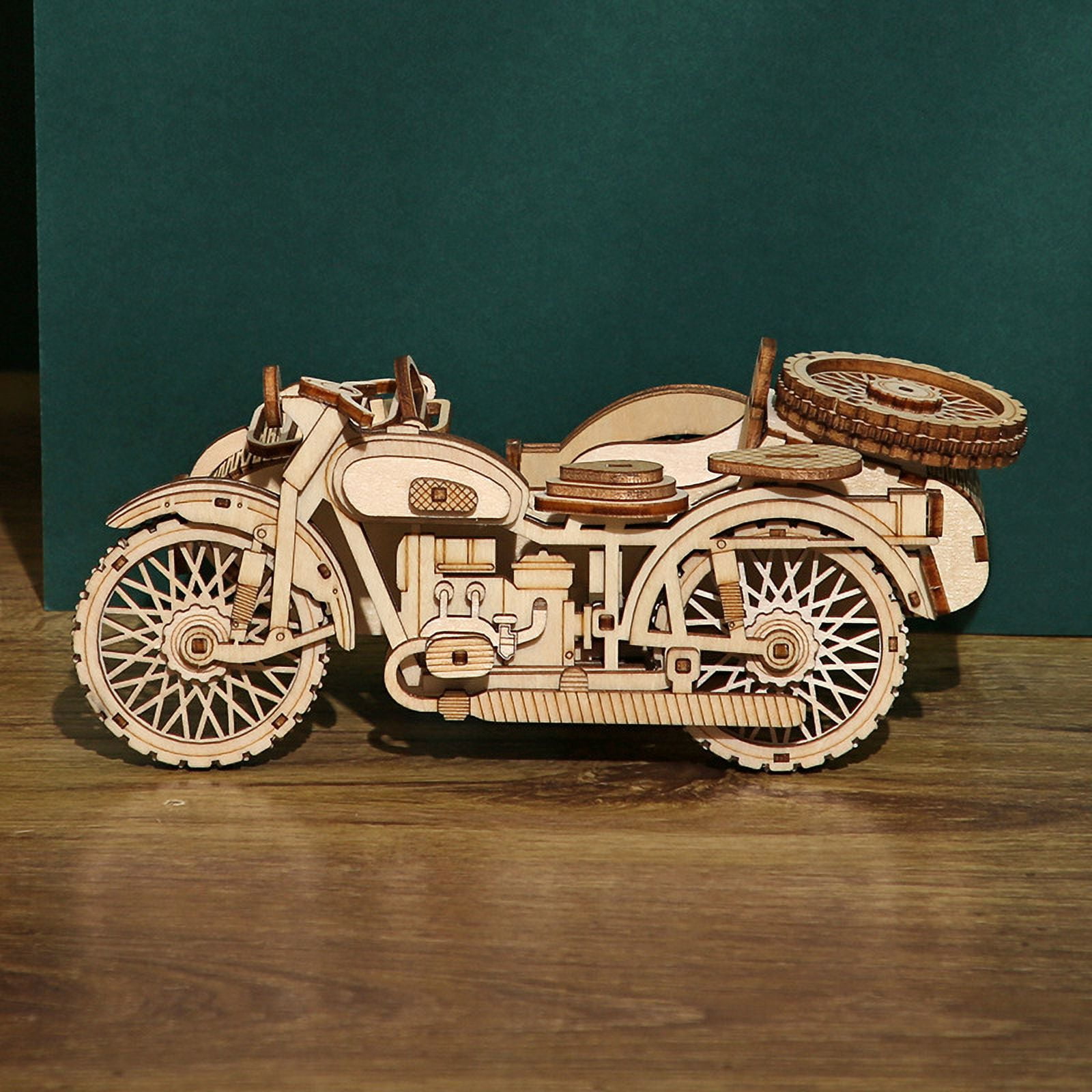 3D Puzzle Time Diy Wooden Three-wheeled Motorcycle toys Handicrafts ...