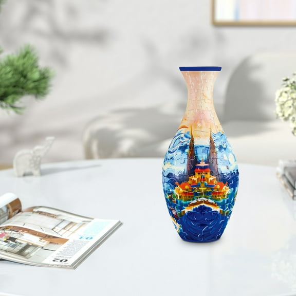3D Puzzle Vase for Adults Exquisite 3D Vase Puzzle DIY Flower Vase Unique Puzzles for Adults Plastic Curved 160 Pieces Puzzles for Adults 3D Puzzles Crafts for Adults