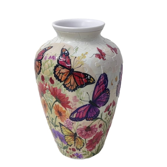 3D Puzzle Vase, Environmentally Friendly Home Decor, Creative DIY Flower Vase for Tabletop, Shelf, Office & Gift for Plant Lovers,A