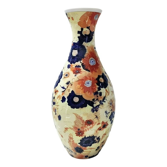 3D Puzzle Vase 4.3*9.65in Plastic Arts Jigsaw Flower Vase Made by 160 Curved Plastic Puzzle Pieces Home Decor for Flower Arrangement Office