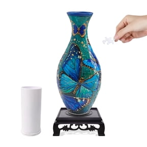 3D Puzzle Vase for Adults, Creative Vase Puzzle for Flowers(Secret Butterfly)
