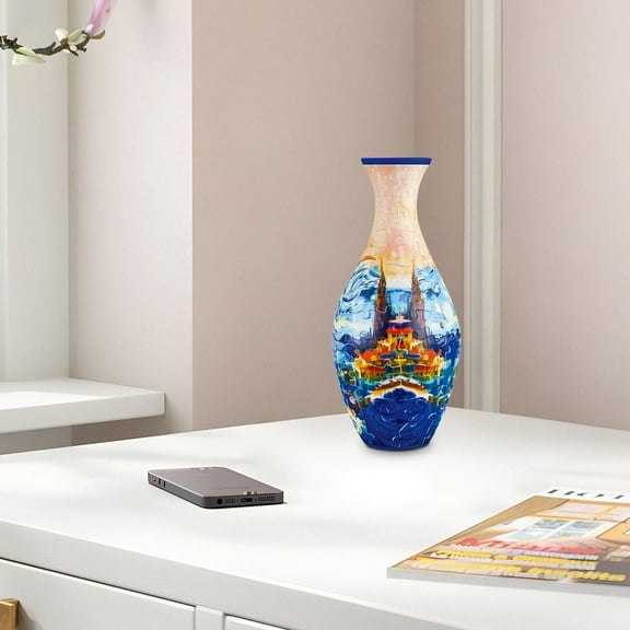 3D Puzzles Vase for Adults, 160 Pieces Puzzle Flower Vase DIY Unique Flower Vase House Warming Gift for Flower Arrangements and Home Decoration
