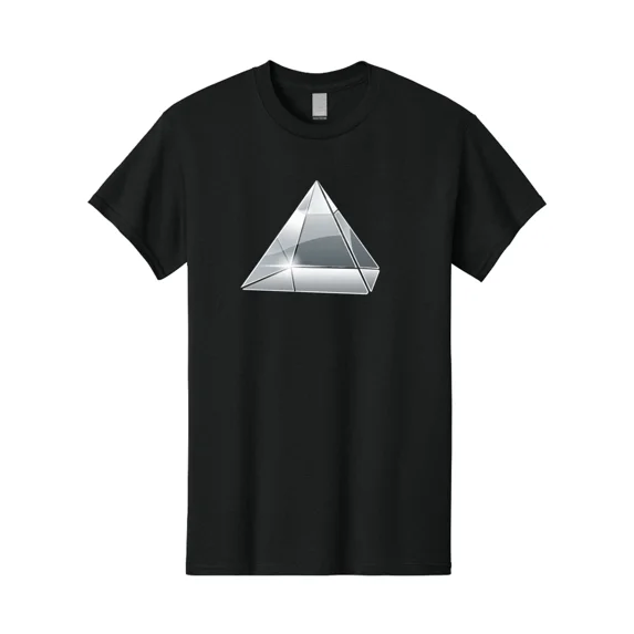 3D-Pyramid Mens Graphic Tee, 100% Cotton, Casual Summer Wear