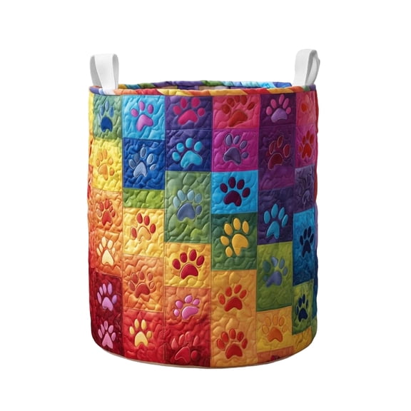3D Quilted Laundry Basket for Large Loads, 20 x 28 Inch Extra Large Fabric Storage Bin for Quilts and Bedding, Multi-Pattern Decorative Hamper Case