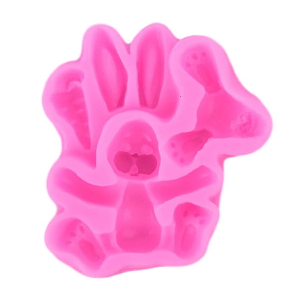 3D Rabbit Easter Bunny Silicone Kitchen Fondant Molds Cupcake Tools Sugarcraf