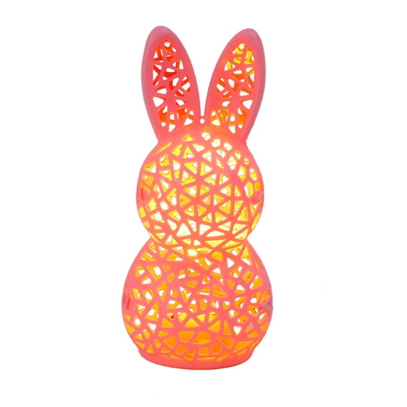 3D Rabbit Lamp Bunny Night Light for Kids, Easter Decorations Bedroom Decor Holiday Birthday Easter Gifts for Boys Girls(Pink)