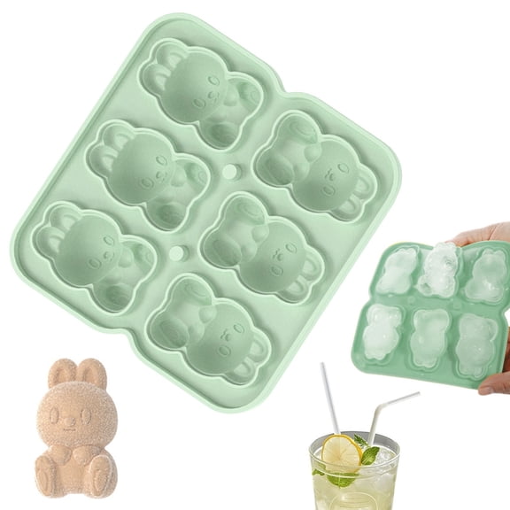 1Pc Silicone Ice Mold Bunny Ice Cube Mold For Freezer,Silica Gel (A)