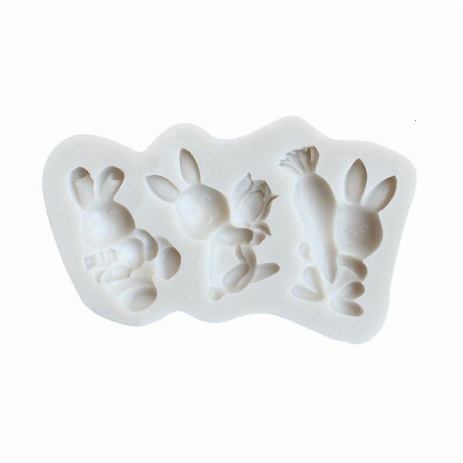 3D Rabbit Shape Cake Mould Easter Fondant Soft Non Stick Mold Cake ...