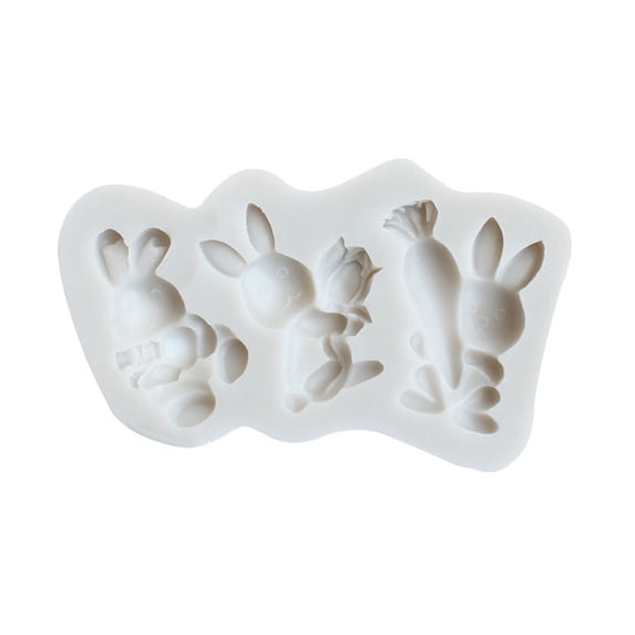 3D Rabbit Shape Cake Mould Easter Fondant Soft Non Stick Mold Cake Cookies Chocolate Decoration