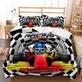 3D Racecars Automobile Race Cars Print Duvet Cover
