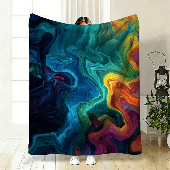 3D Racing Car Flannel Blanket, Soft Fleece Throw for Home Decor Couch, Perfect Golden Polyester Bedding, Great Motorsport Fans Gift