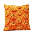 thumbnail image 1 of 3D Raised Pumpkin Throw Pillow Cover 18x18 Inch, Halloween Fall Plush Tufted Decorative Cushion Case for Sofa Couch Indoor Holiday Home Decoration, 1 of 7