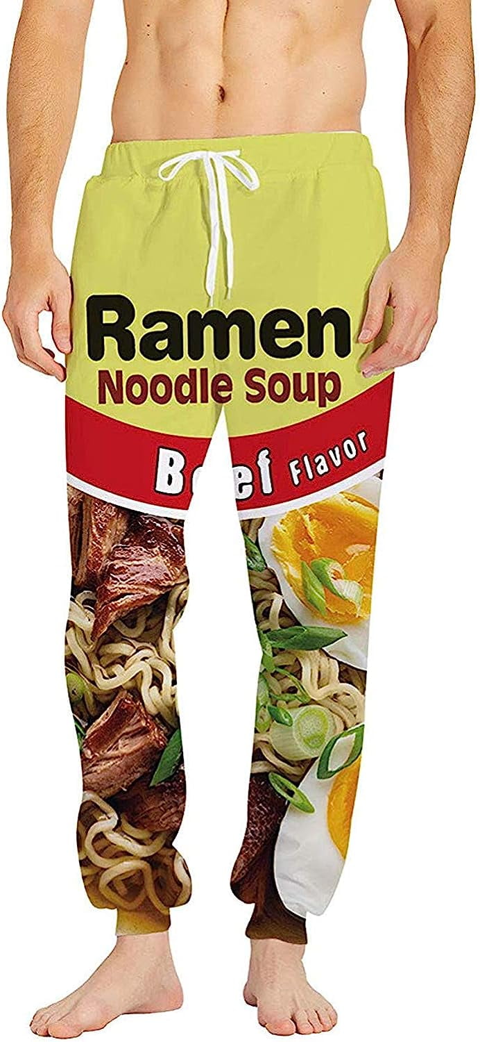 3D Ramen Chicken Noodle Soup Beef Pant Food Funny Trousers Men Women ...