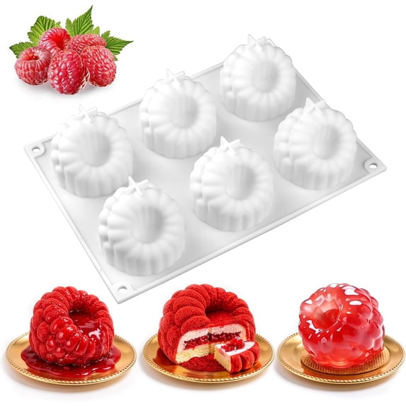 3D Raspberry Mold for Mousse Cake, Food-Grade Fruit Silicone Molds for ...