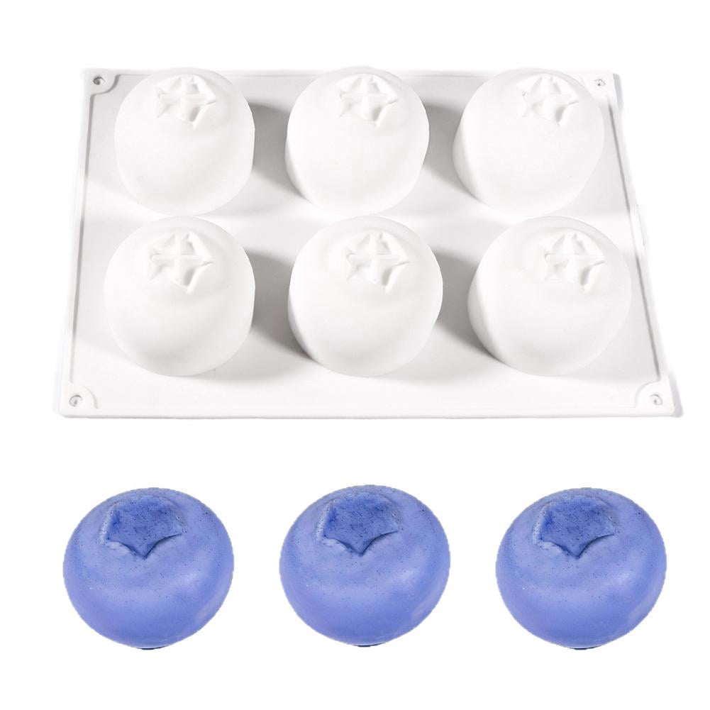 3D Raspberry Silicone Molds, 6 Cavity 3D Mousse Cake Moldes, Large ...