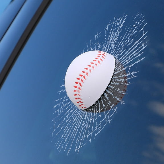 3D Realistic Broken Glass Car Sticker Prank Decal Waterproof Vinyl Self Adhesive Shattered Window Effect Bumper Sticker for Car Truck SUV Laptop Refrigerator Wall Decor Office Halloween Party Supply