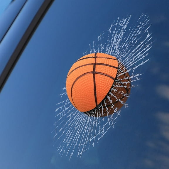 3D Realistic Broken Glass Car Sticker Prank Decal Waterproof Vinyl Self Adhesive Shattered Window Effect Bumper Sticker for Car Truck SUV Laptop Refrigerator Wall Decor Office Halloween Party Supply
