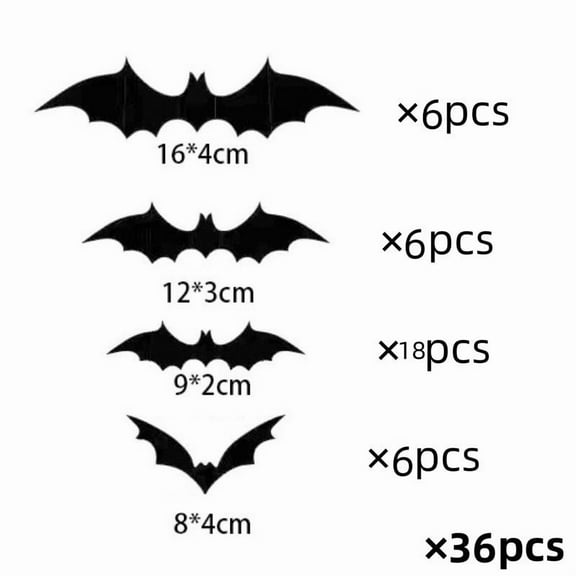 3D Realistic Halloween Bat Wall Stickers for Home Decor,Self-Adhesive PVC Decals for Doors,Windows,and Walls,Spooky DIY Party Decoration
