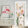 3D Realistic Lotus Door Stickers Mural Cover Waterproof PVC Floral