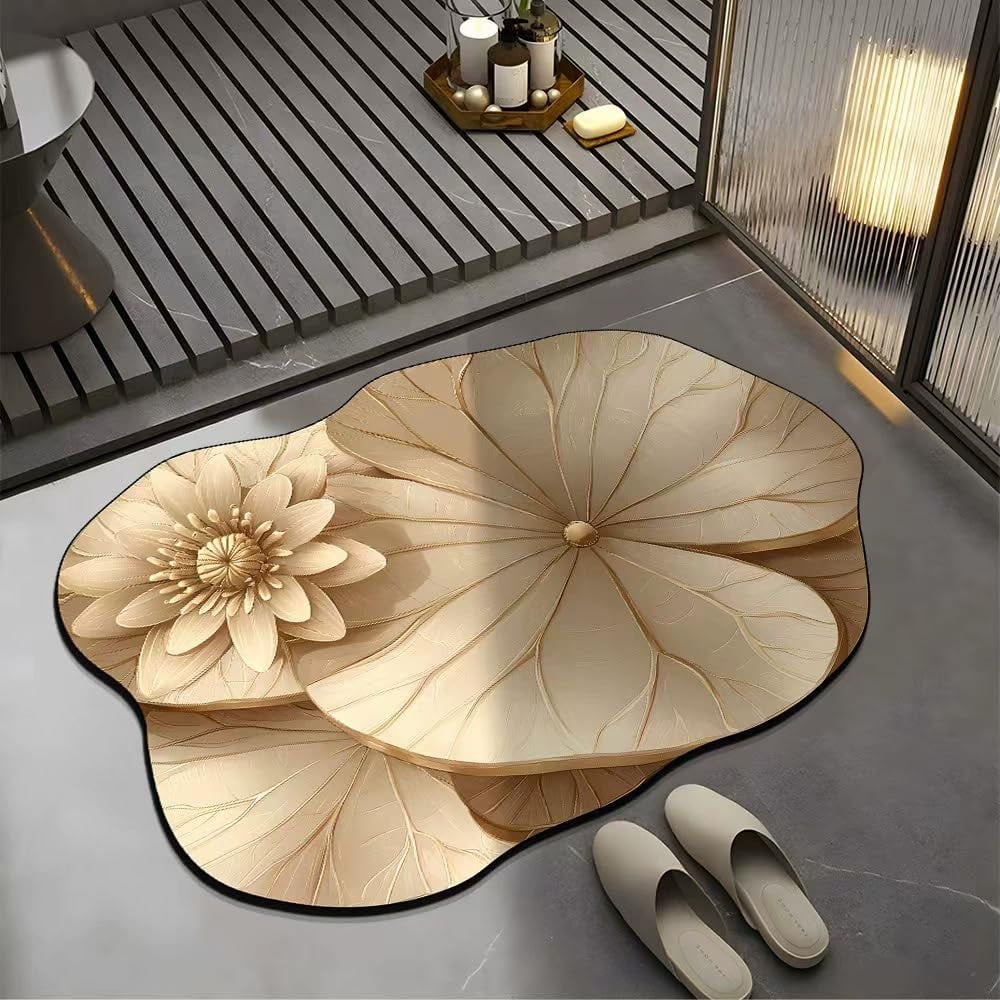 3D Realistic Pattern Non-Slip Absorbent Mat,Safe,Slip-Resistant,Quick ...