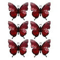 thumbnail image 1 of 3D Red Butterfly Wall Stickers 6pcs Removable Valentine's Red Rose Butterfly Stickers Wall Decal Butterfly Wall Decals for Home and Room Decoration Wedding Bedroom Decor Living Room Sticker, 1 of 7